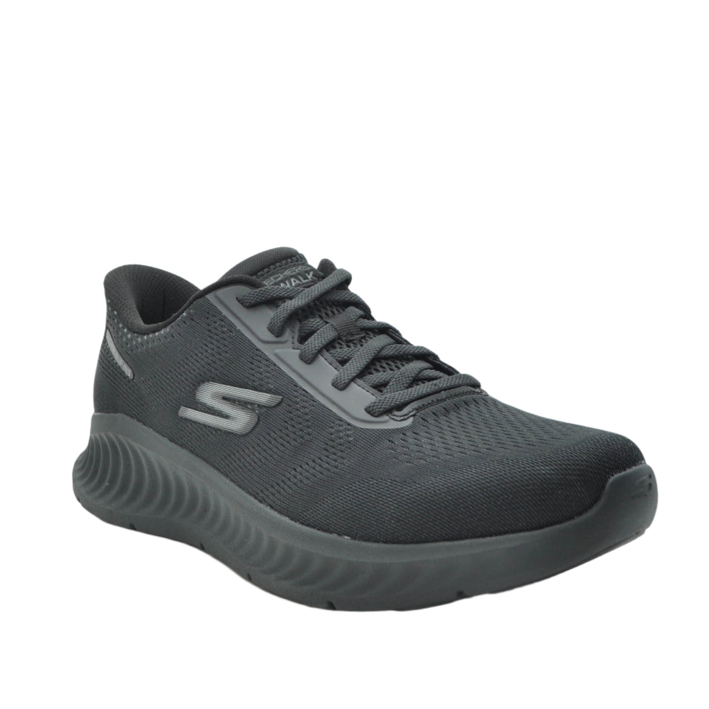 mens black skechers trainers