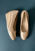 tamairis gold low wedge shoes