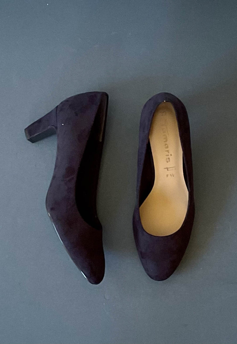 Load image into Gallery viewer, navy comfortable heels
