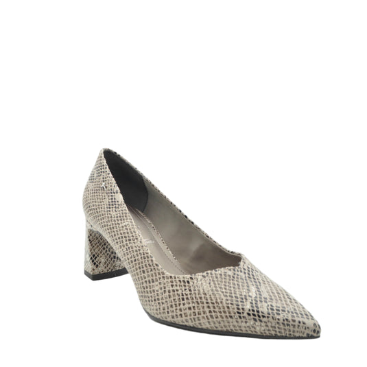 snake skin heeled shoes