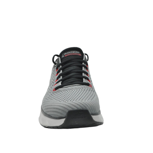 grey skechers trainers