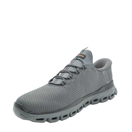 grey skechers slip ins