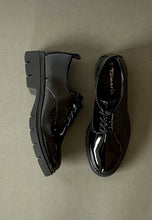 Load image into Gallery viewer, black patent brogues
