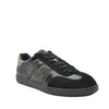 black flat trainers