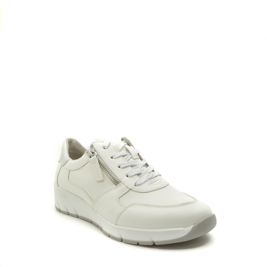white low wedge trainers