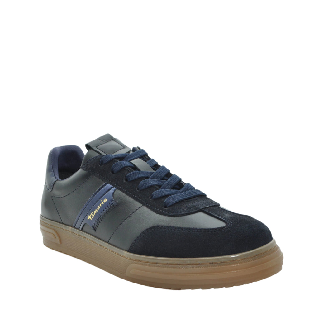 navy ladies lace up shoes