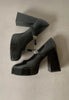 chunky black heels