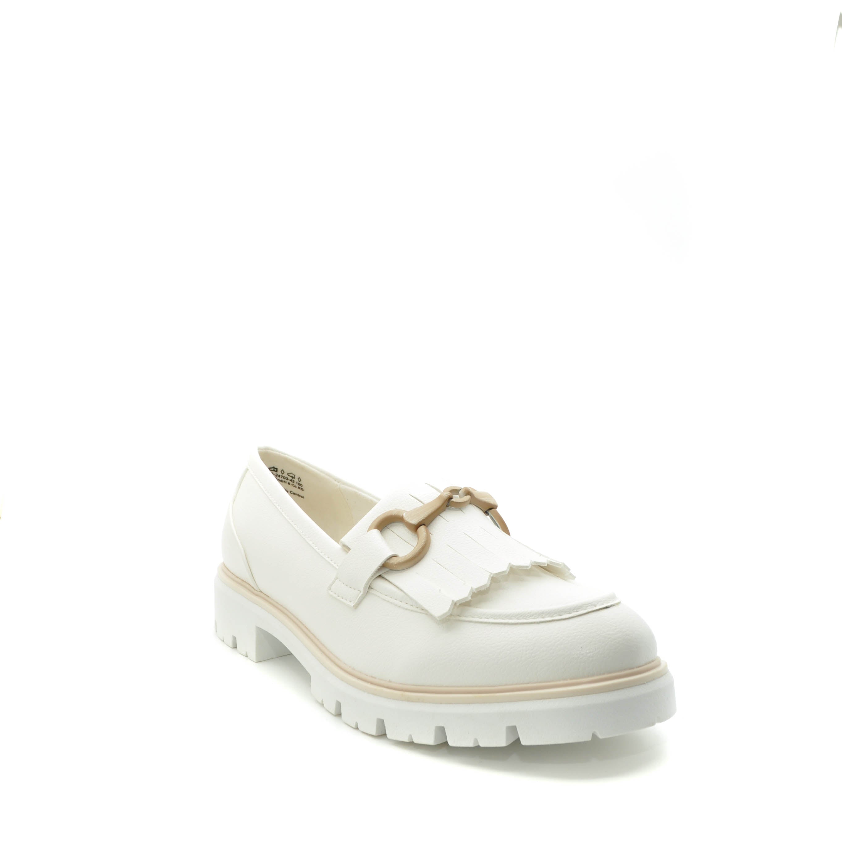 white ladies loafers