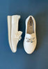 white moccasin loafers