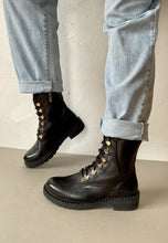 Load image into Gallery viewer, marco tozzi black biker boots