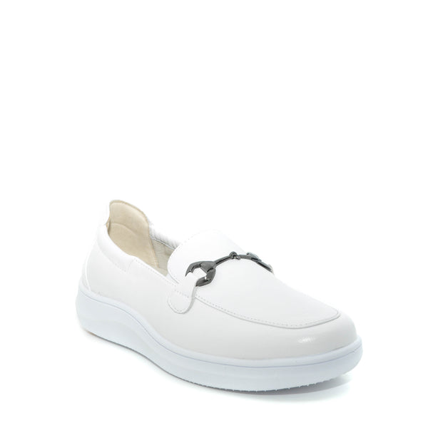 white moccasin shoes