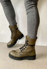 Load image into Gallery viewer, marco tozzi green military boots