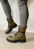 marco tozzi green military boots