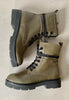 green lace up boots