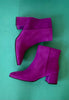 marco tozzi purple block heeled boots