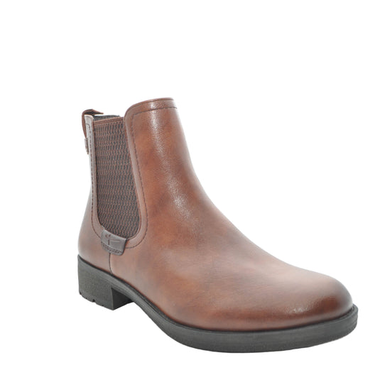 brown leather chelsea boots