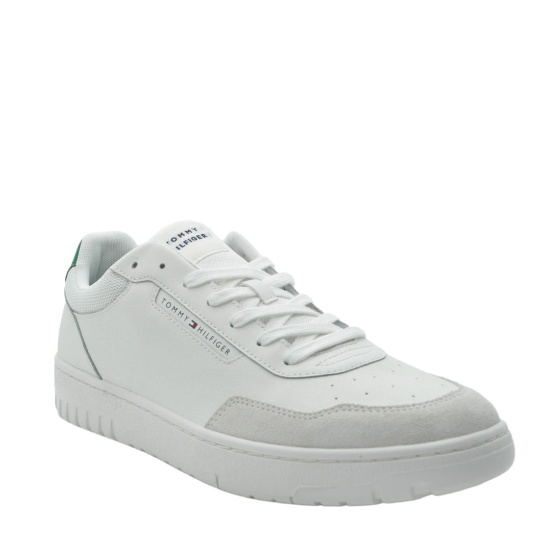 mens white leather trainers