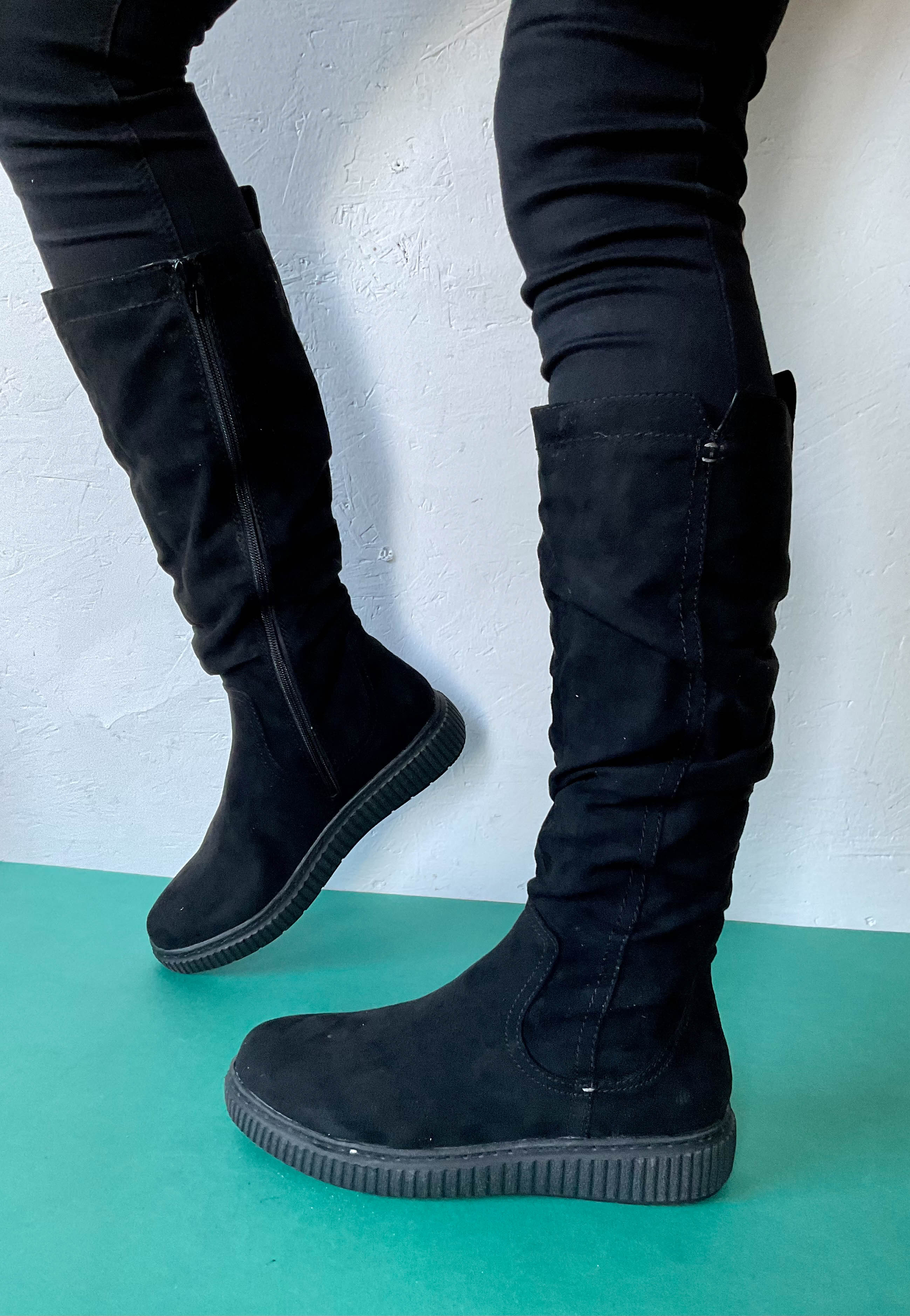 jana black wide fit boots