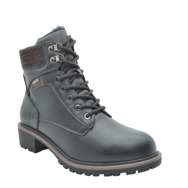 Load image into Gallery viewer, black boots for women fur lined
