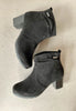 black platform heeled boots