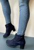 jana blue heeled boots