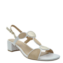 Load image into Gallery viewer, white block heeled sandals