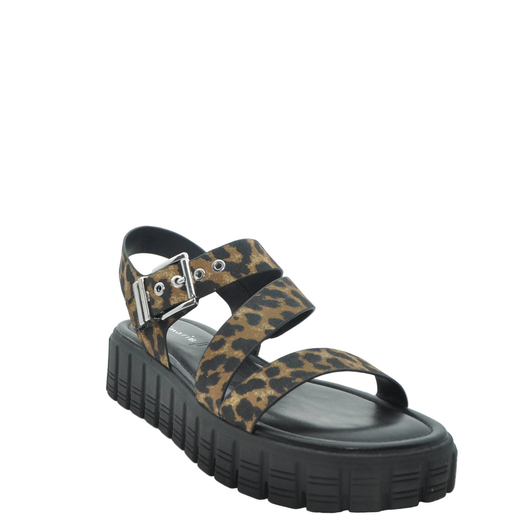 leopard print platform sandals