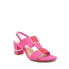 Load image into Gallery viewer, pink block heel sandals
