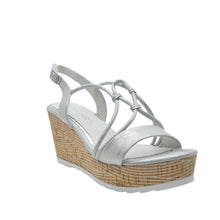 Load image into Gallery viewer, silver heeled sandals