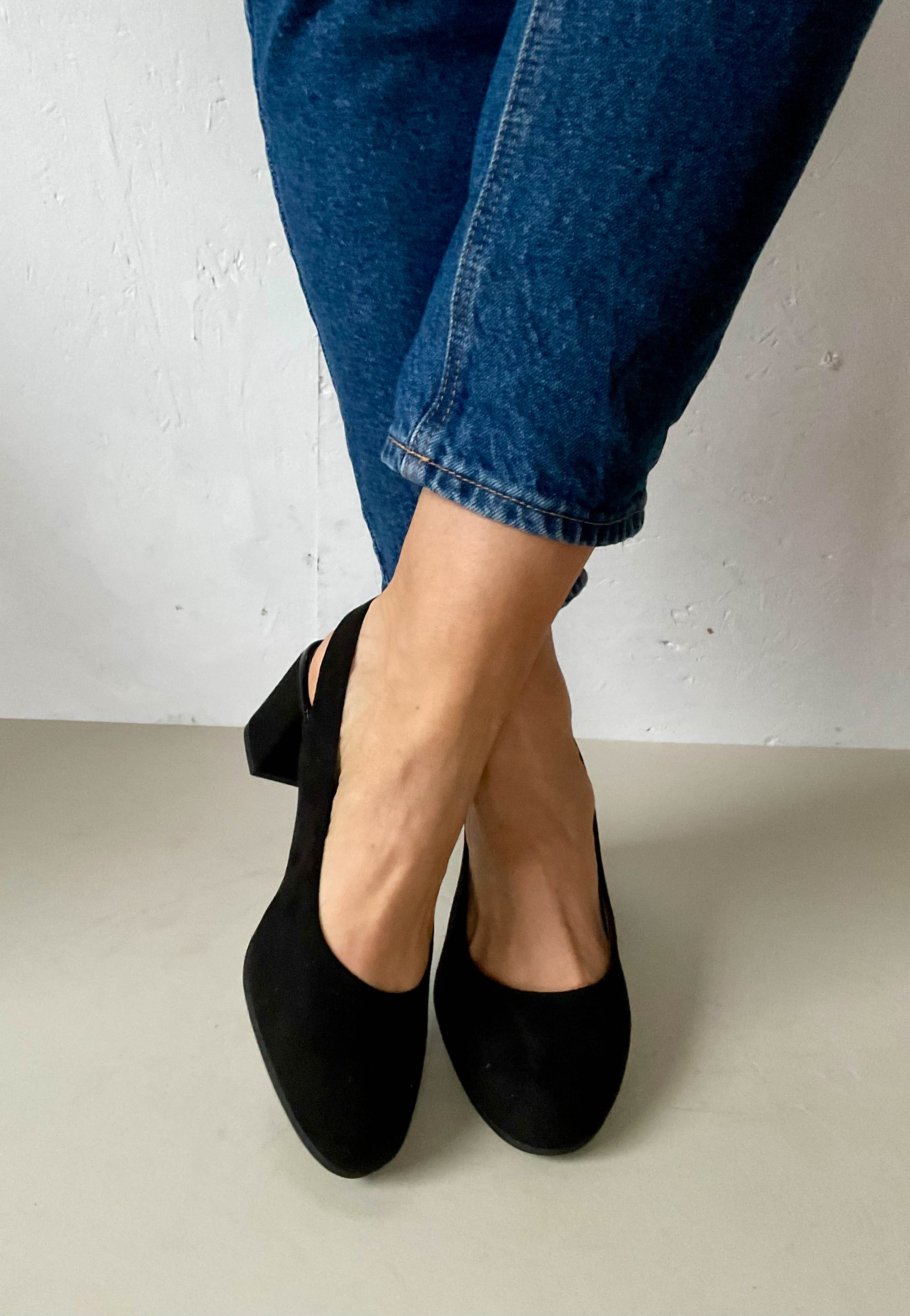 black low heels