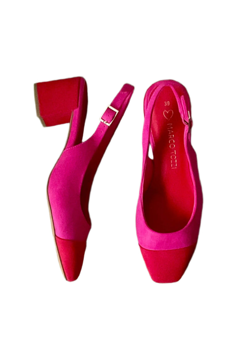 Load image into Gallery viewer, pink marco tozzi heels

