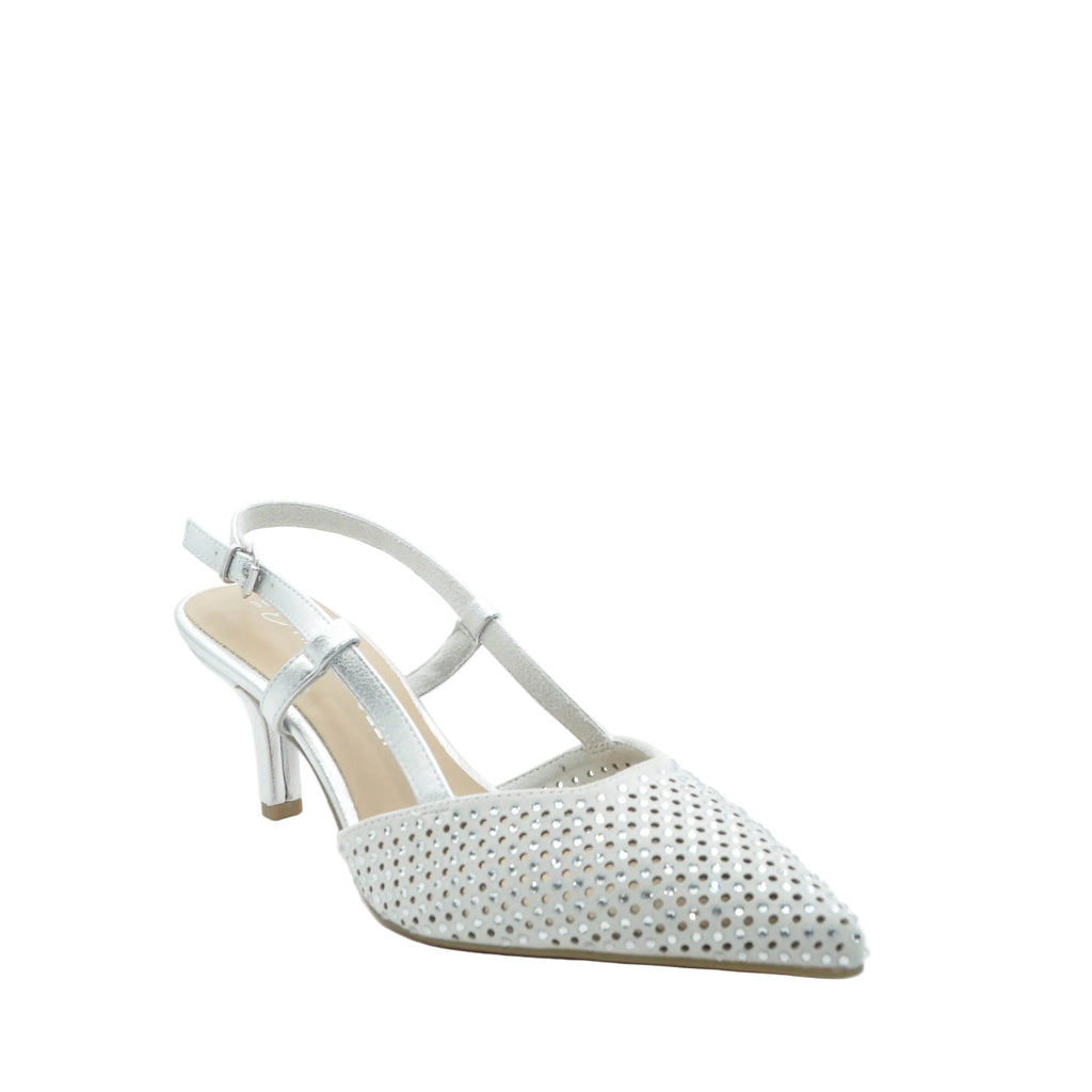 silver 3 inch heels