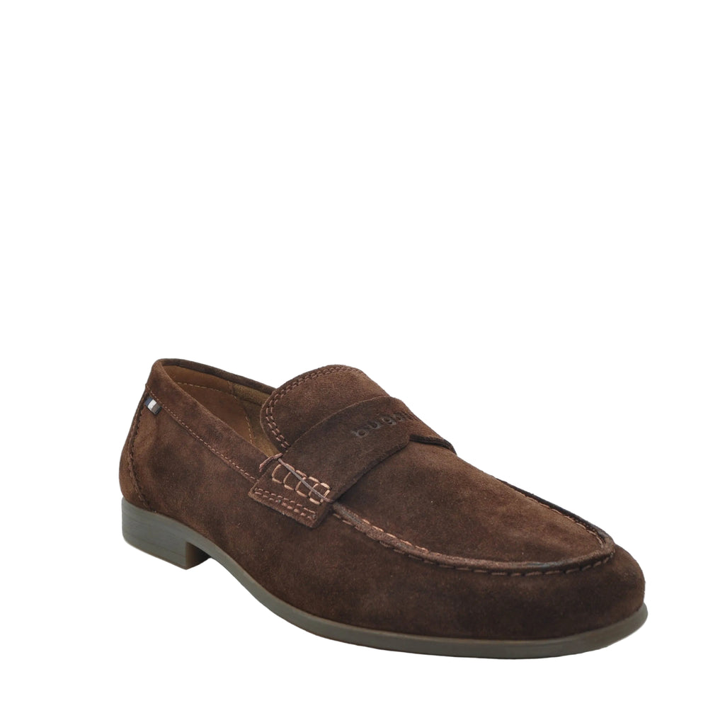 brown suede loafers
