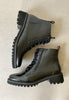 ara black flat boots for women