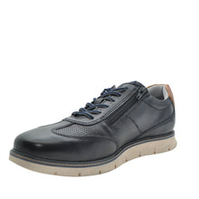 Load image into Gallery viewer, navy mens leather shoes