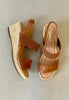 gabor brown ladies wedge sandals