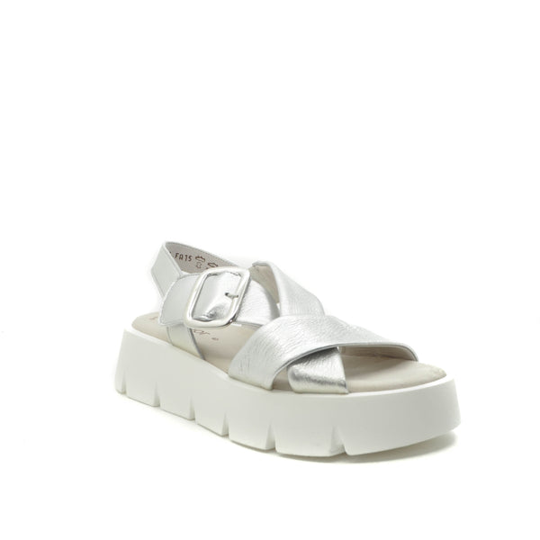 silver chunky platform sandals