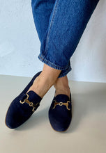 Load image into Gallery viewer, navy moccasin shoes