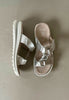 silver ara sandals