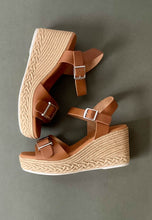 Load image into Gallery viewer, brown wedge sandals