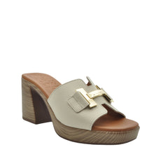 Load image into Gallery viewer, beige mule platform sandals