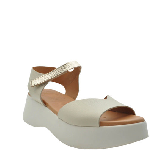 white chunky sandals