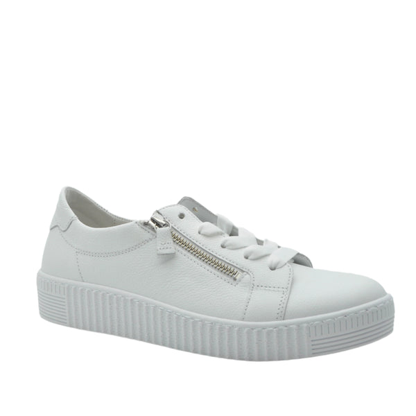 white gabor trainers