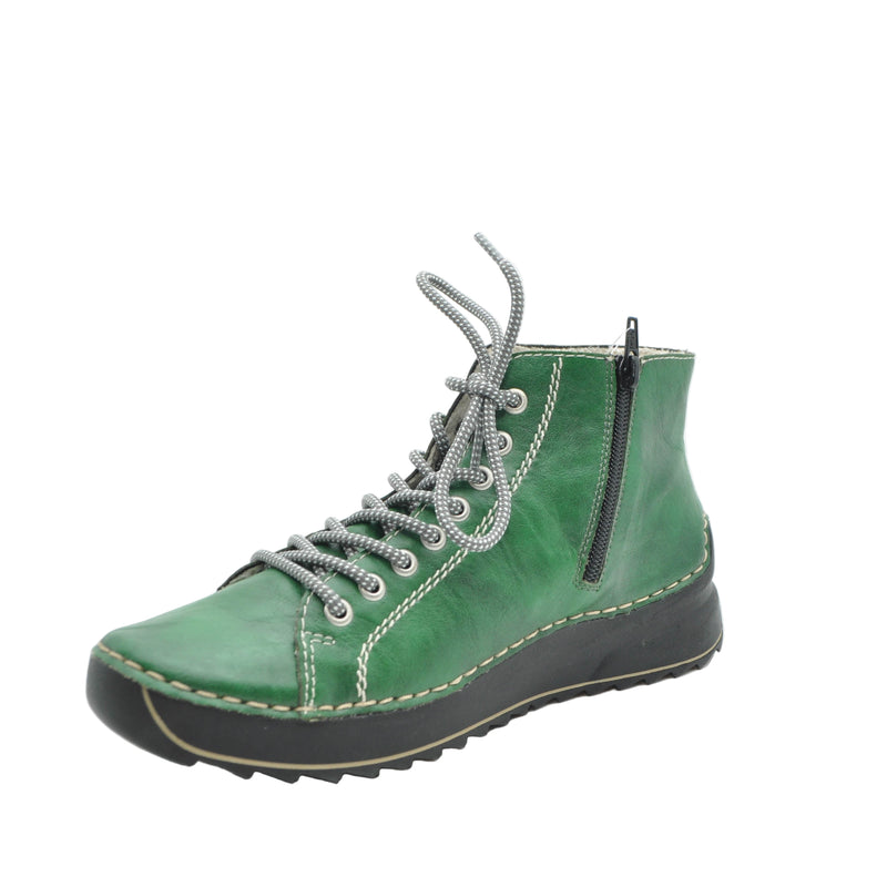 Load image into Gallery viewer, green rieker ankle boots
