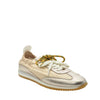 gold flat fashion trainers