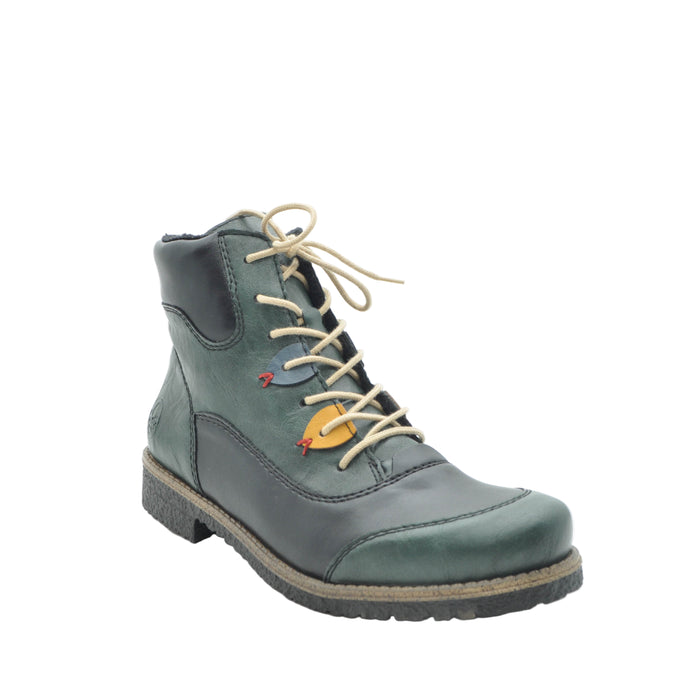 green ankle boots