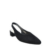 black suede sling backs