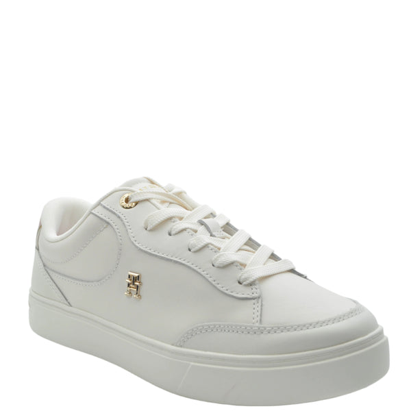 white leather shoes