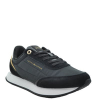 Load image into Gallery viewer, black tommy trainers