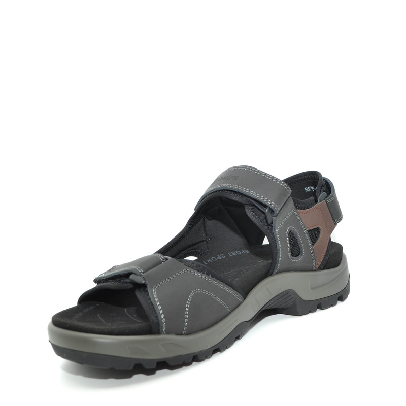 Load image into Gallery viewer, mens black sandals
